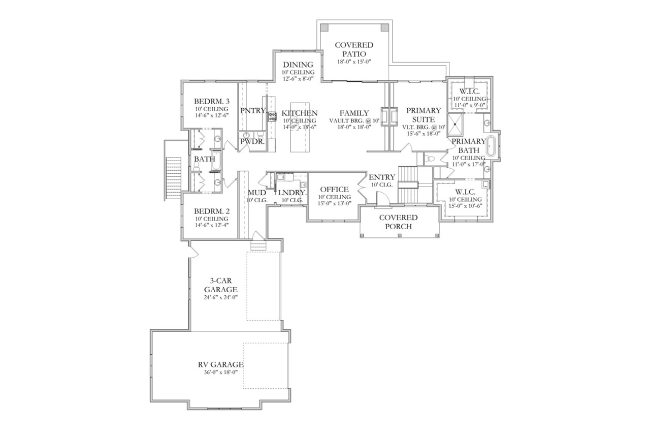 Farmhouse House Plan - Pienza 40863 - 1st Floor Plan