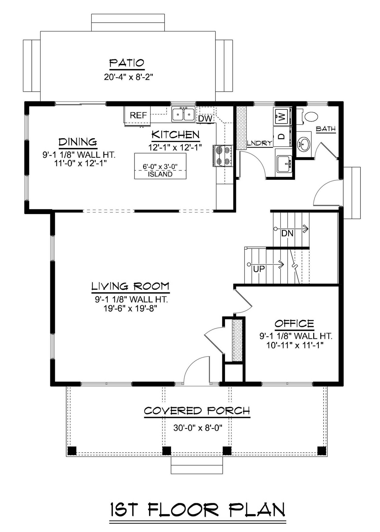 Traditional House Plan - 30469 - 1st Floor Plan
