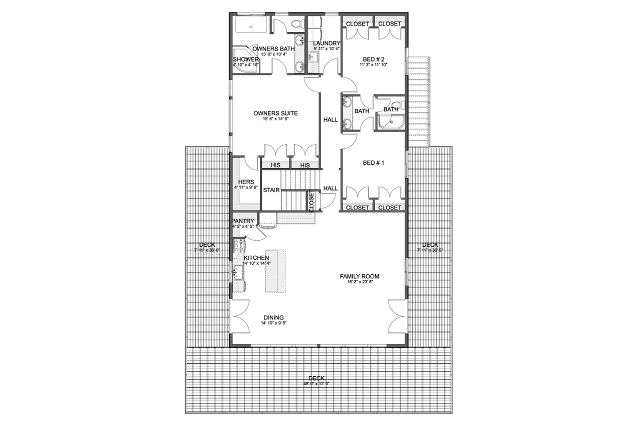 Traditional House Plan - Gray Barndo 47576 - 2nd Floor Plan
