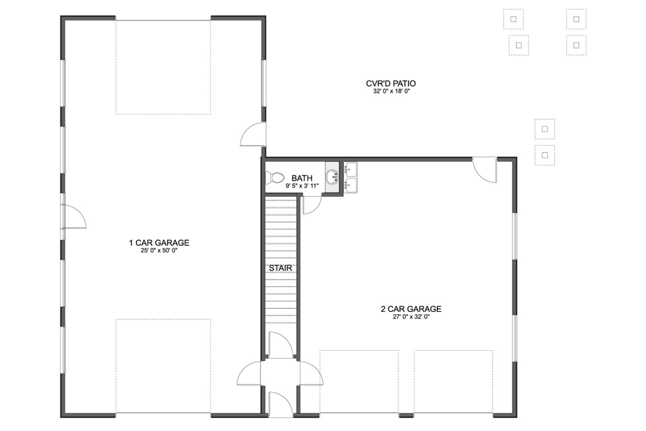 Contemporary House Plan - Marak 18038 - 1st Floor Plan