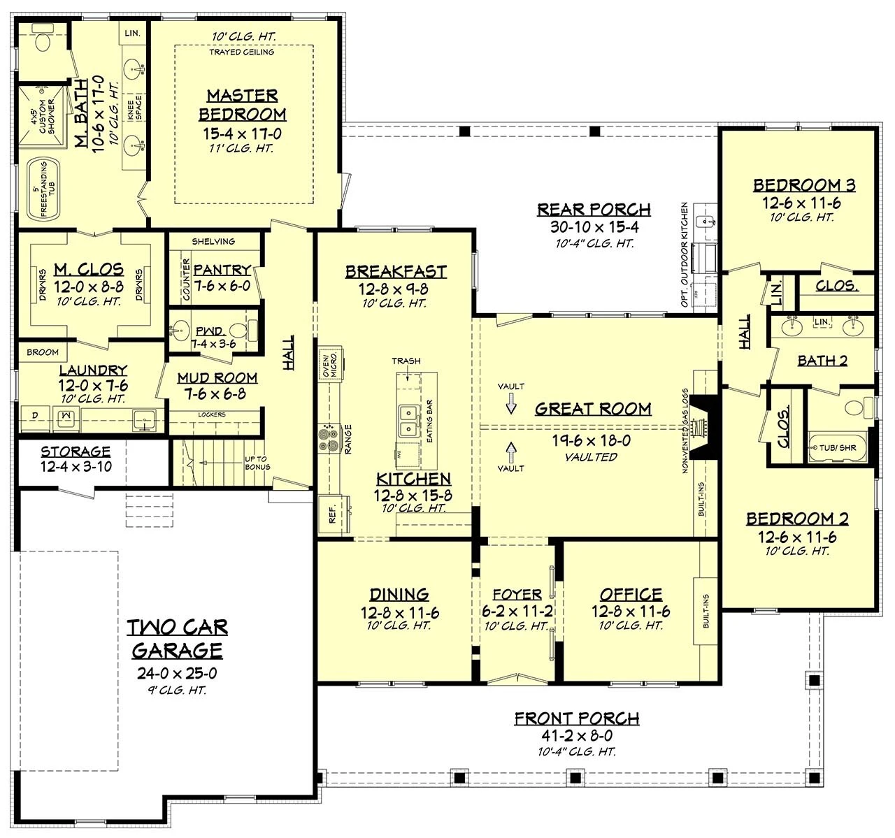 Farmhouse House Plan - Willow Creek 81372 - 1st Floor Plan