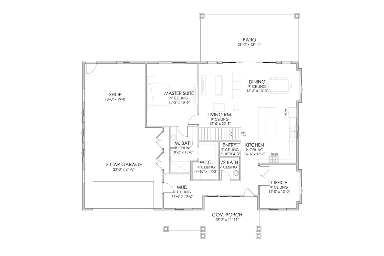 Traditional House Plan - Warren 20389 - 1st Floor Plan