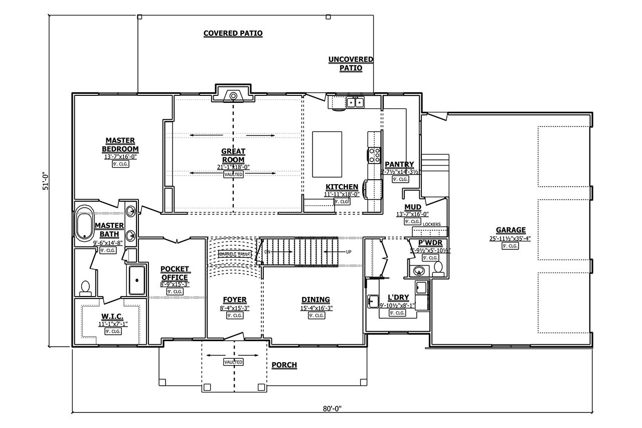 Farmhouse House Plan - 40519 - 1st Floor Plan