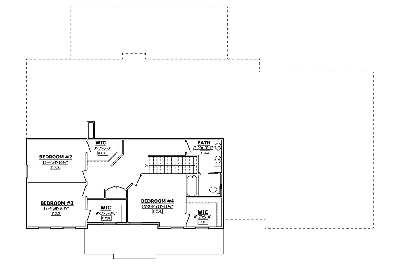 Secondary Image - Farmhouse House Plan - 40519 - 2nd Floor Plan