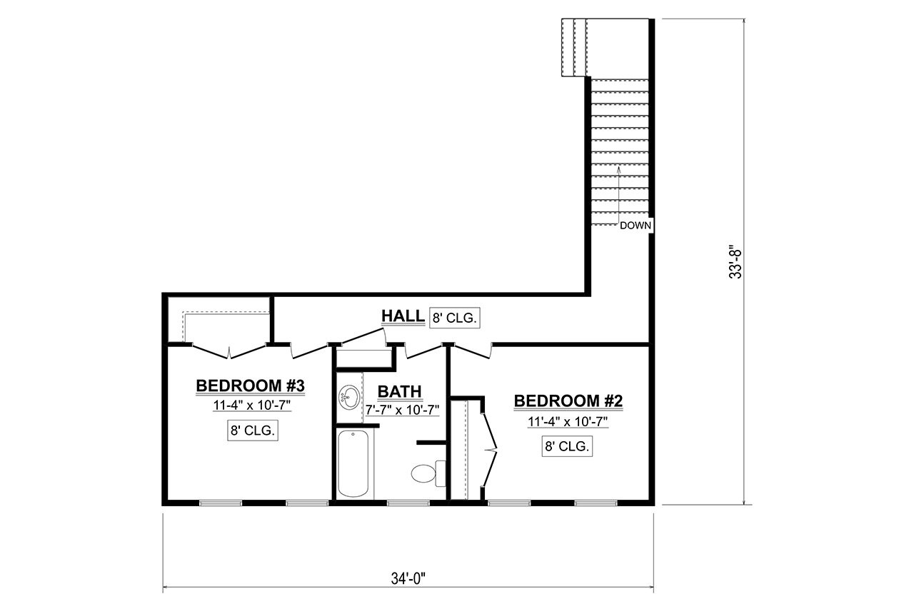 Farmhouse House Plan - 96904 - 2nd Floor Plan