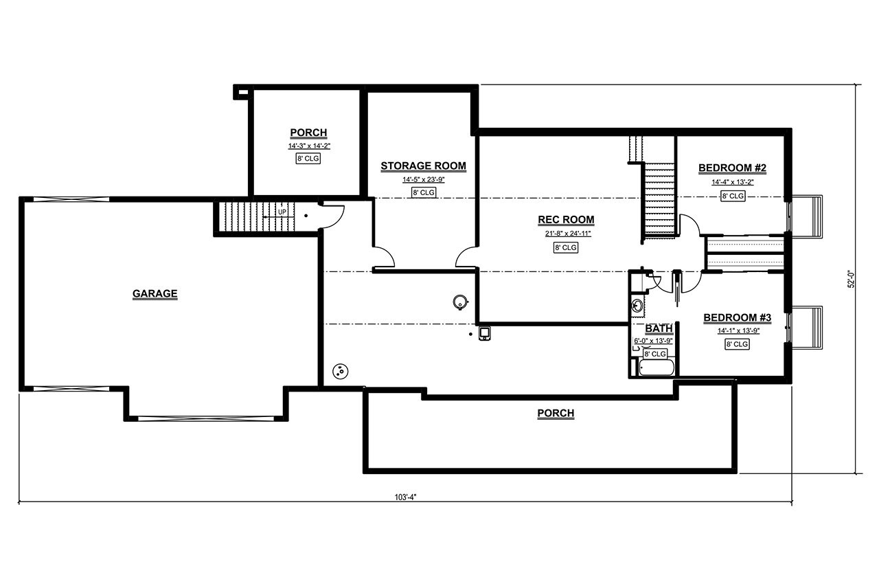 Farmhouse House Plan - 53514 - Basement Floor Plan