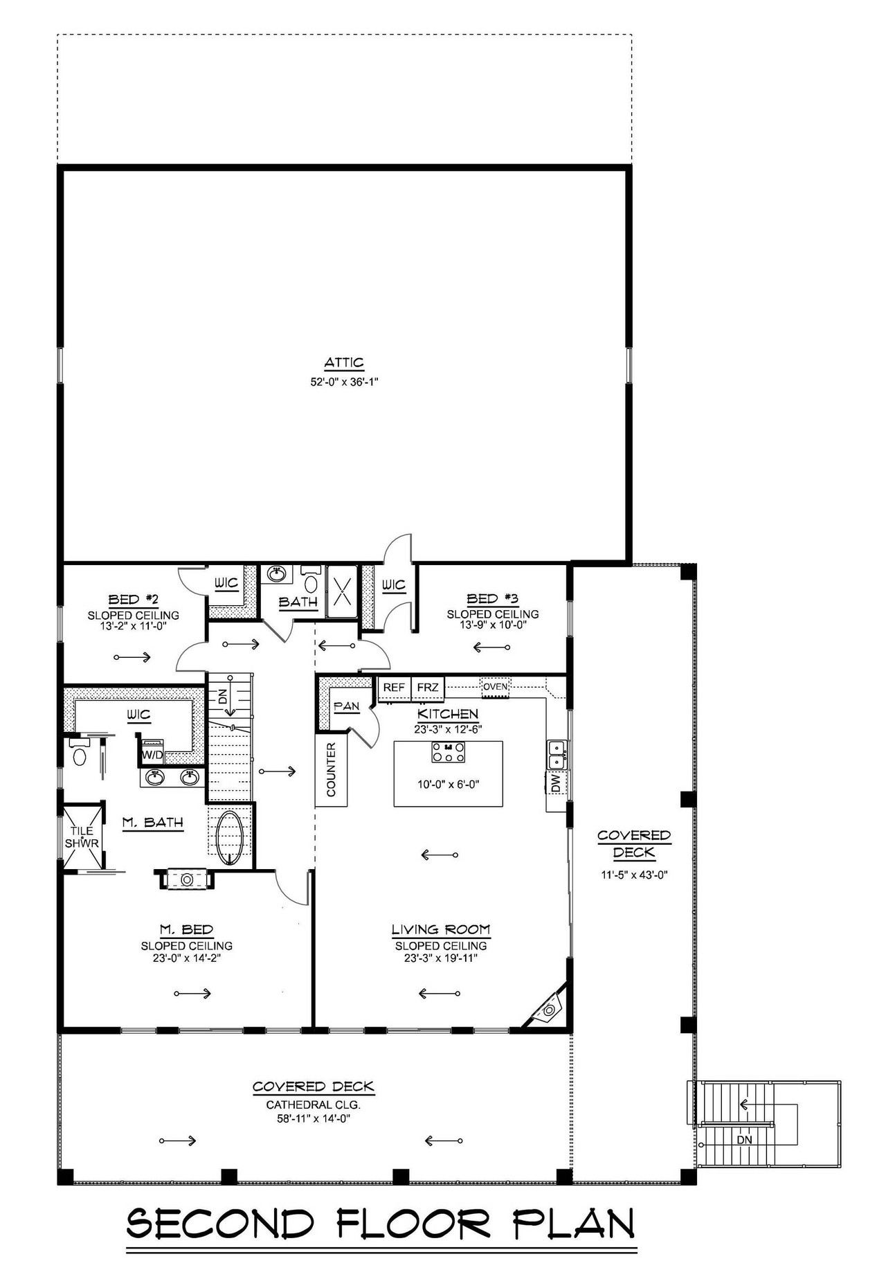 Farmhouse House Plan - 74842 - 2nd Floor Plan