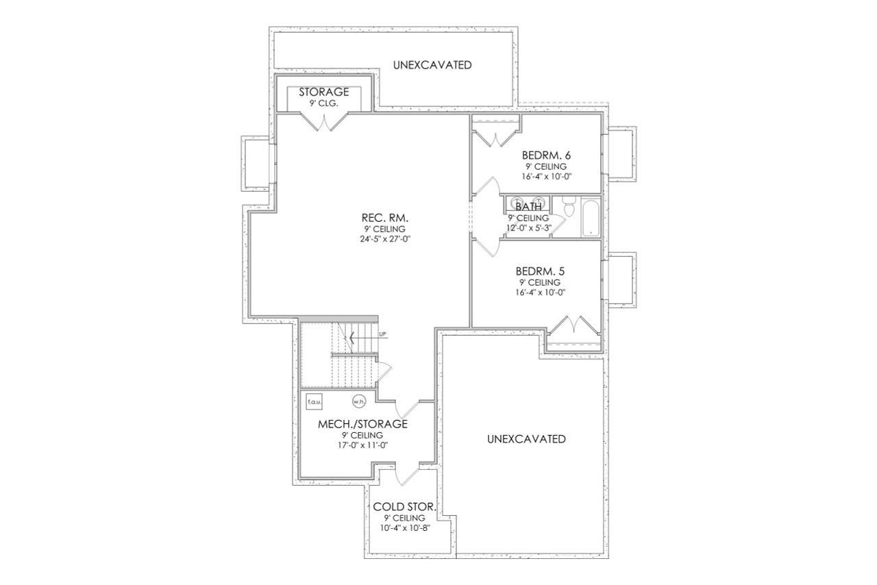 Traditional House Plan - Sawtooth 27338 - Basement Floor Plan