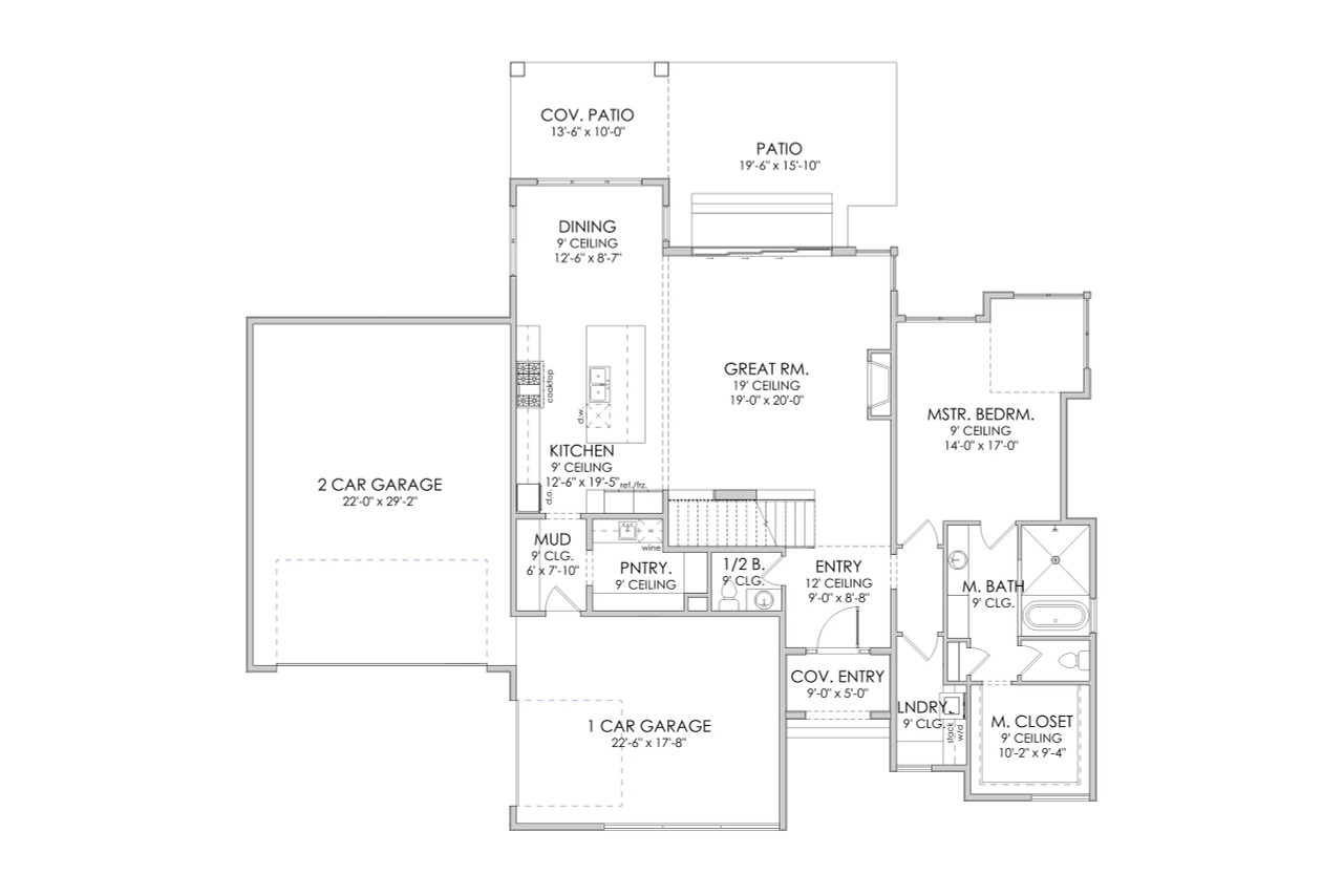 Modern House Plan - Vaughn 35916 - 1st Floor Plan