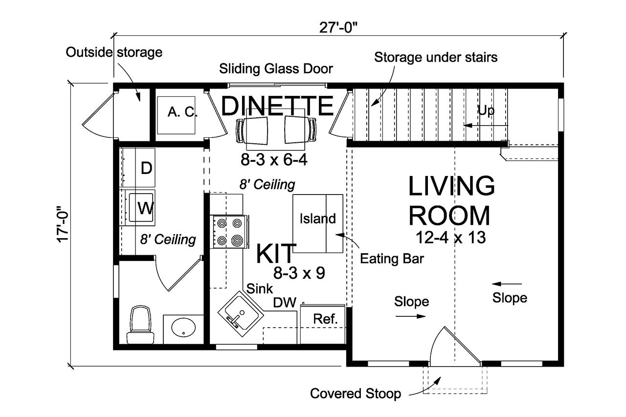Cottage House Plan - Redfern 62868 - 1st Floor Plan