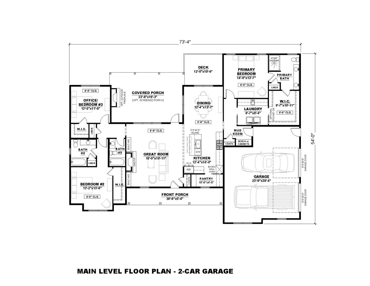 Farmhouse House Plan - Harrell-3 47812 - 1st Floor Plan