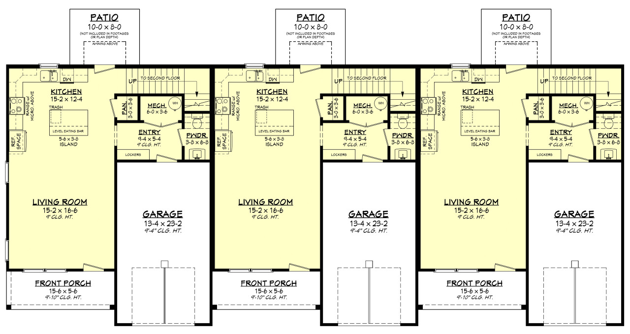 Farmhouse House Plan - Millbranch 60277 - 1st Floor Plan