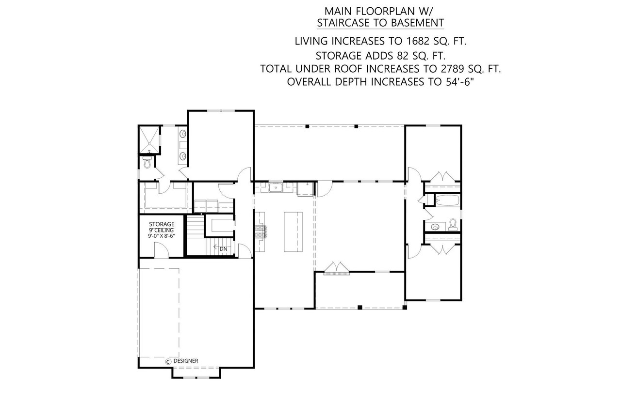 Farmhouse House Plan - Mulberry 2 65525 - Optional Floor Plan