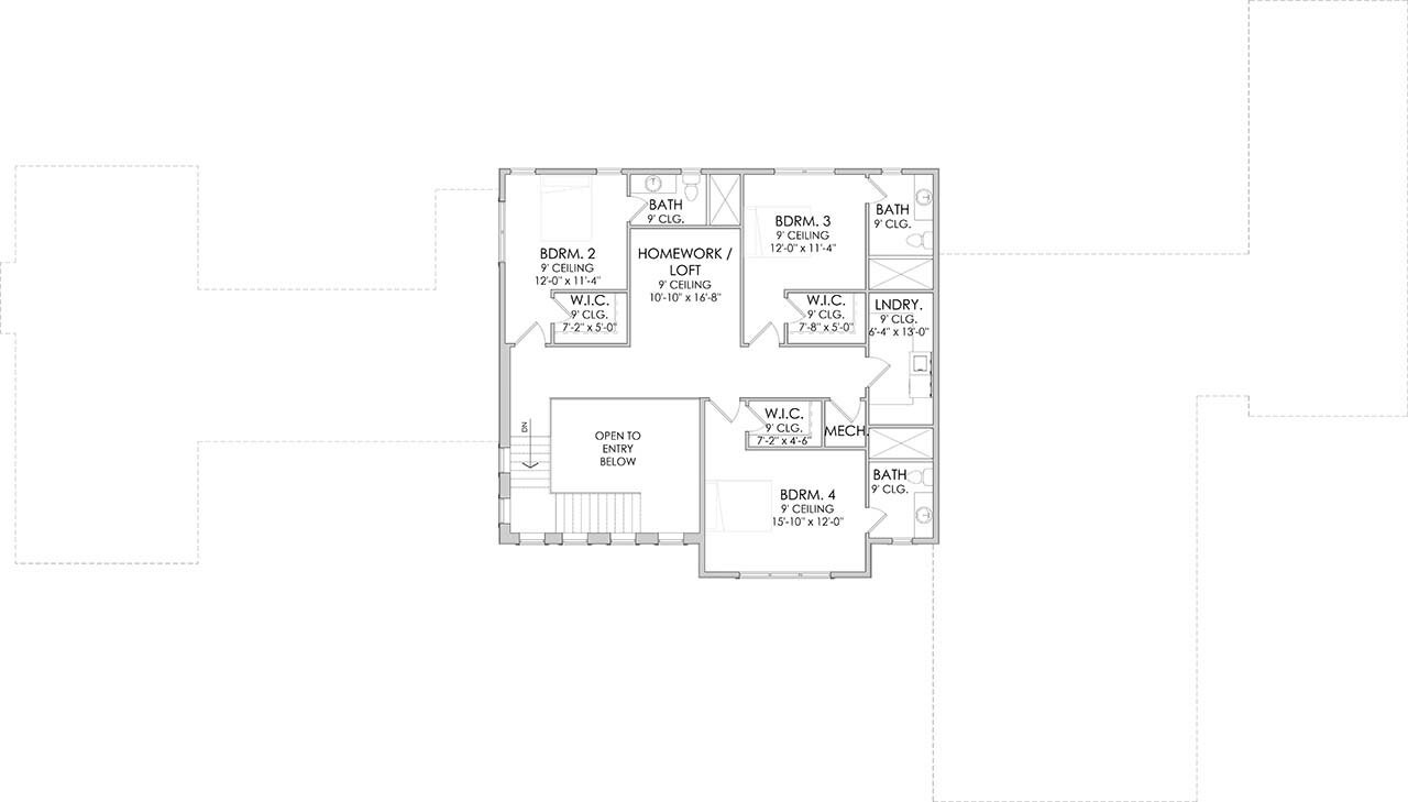 Farmhouse House Plan - Springville 88289 - 2nd Floor Plan