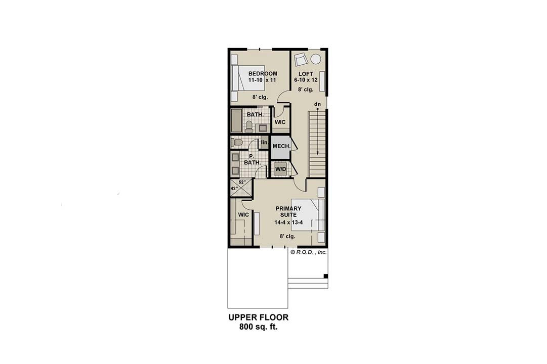 Secondary Image - Farmhouse House Plan - Liberty 59229 - 2nd Floor Plan