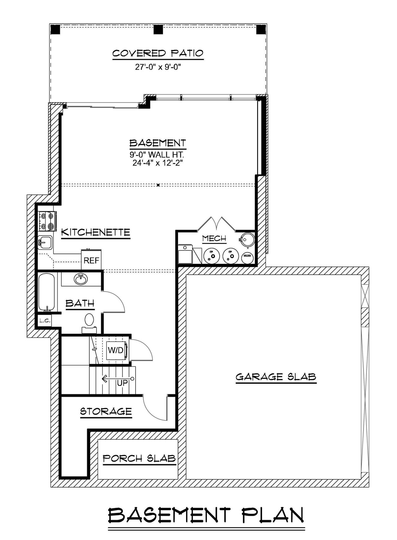 Farmhouse House Plan - 26465 - Basement Floor Plan