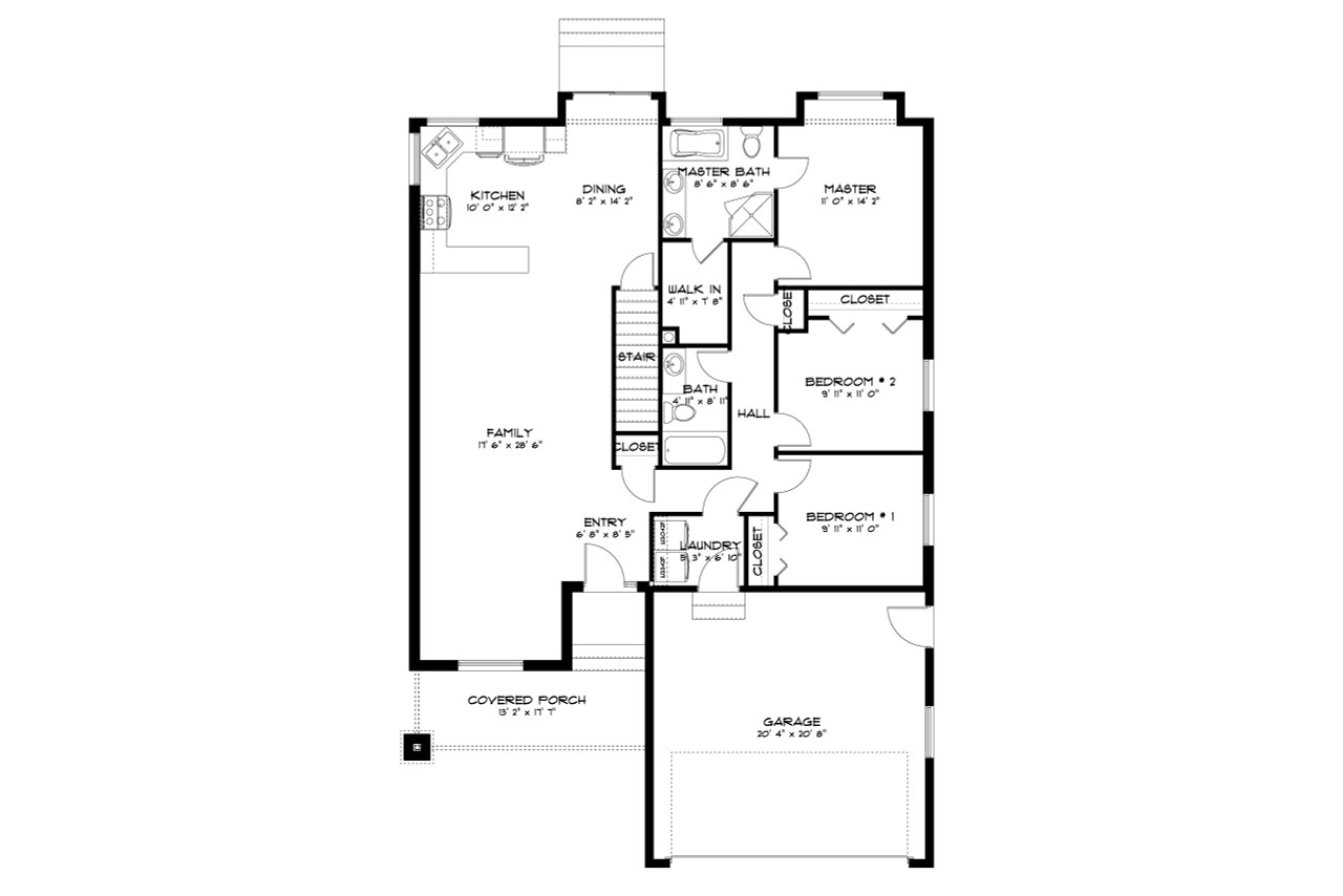 Craftsman House Plan - Wilde 42916 - 1st Floor Plan