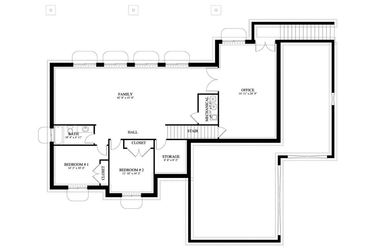 Craftsman House Plan - Wilder 90664 - Basement Floor Plan