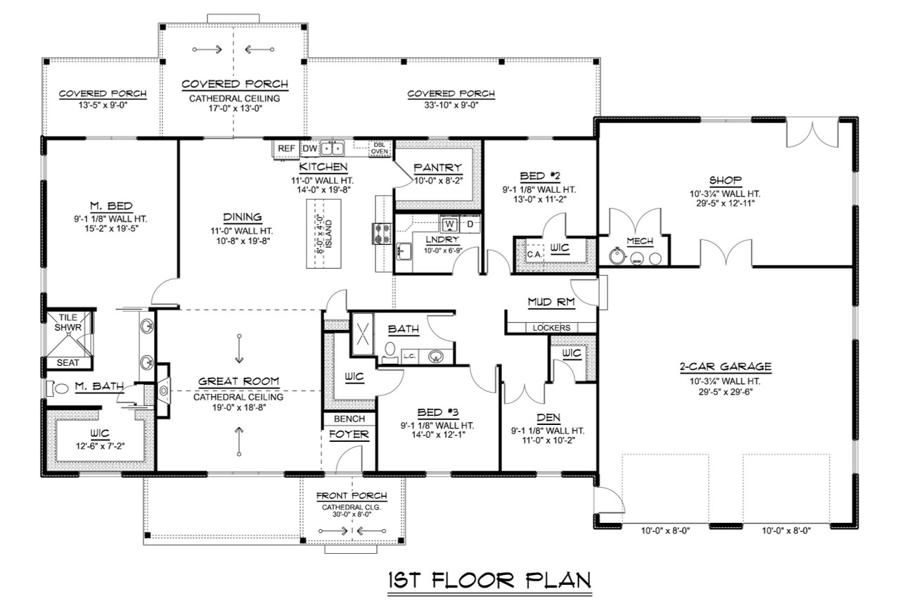 Farmhouse House Plan - 95003 - 1st Floor Plan