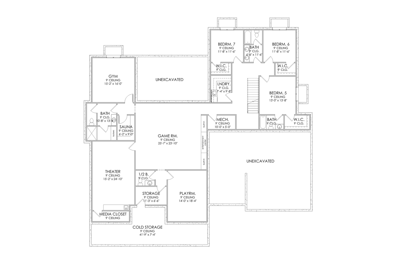 Farmhouse House Plan - Willow 55748 - Basement Floor Plan