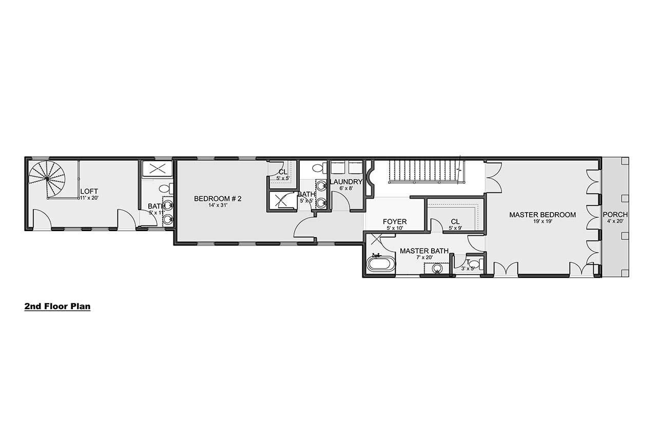 Contemporary House Plan - Hyde Park 42260 - 2nd Floor Plan