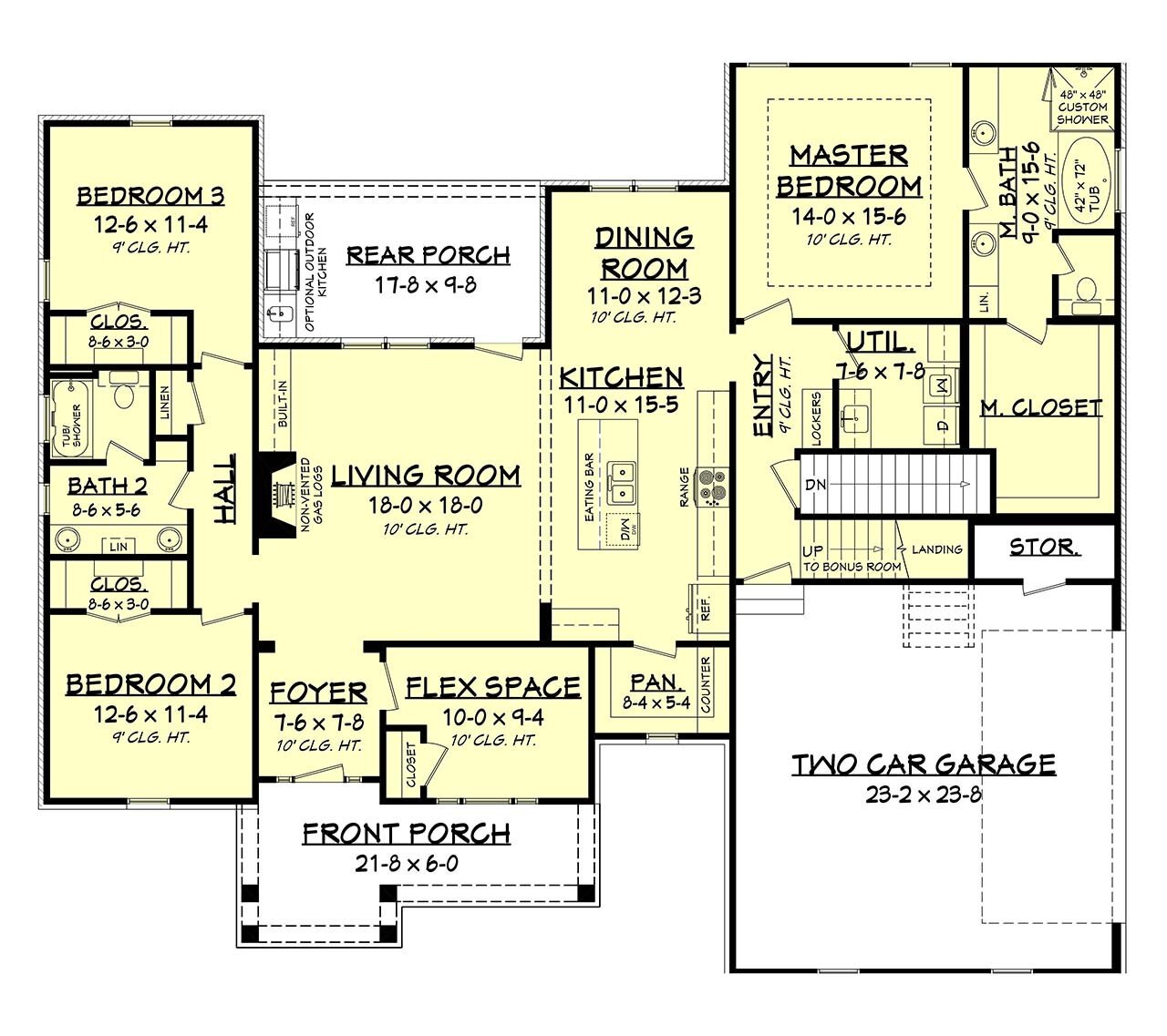 Craftsman House Plan - Refuge Court 40483 - Optional Floor Plan