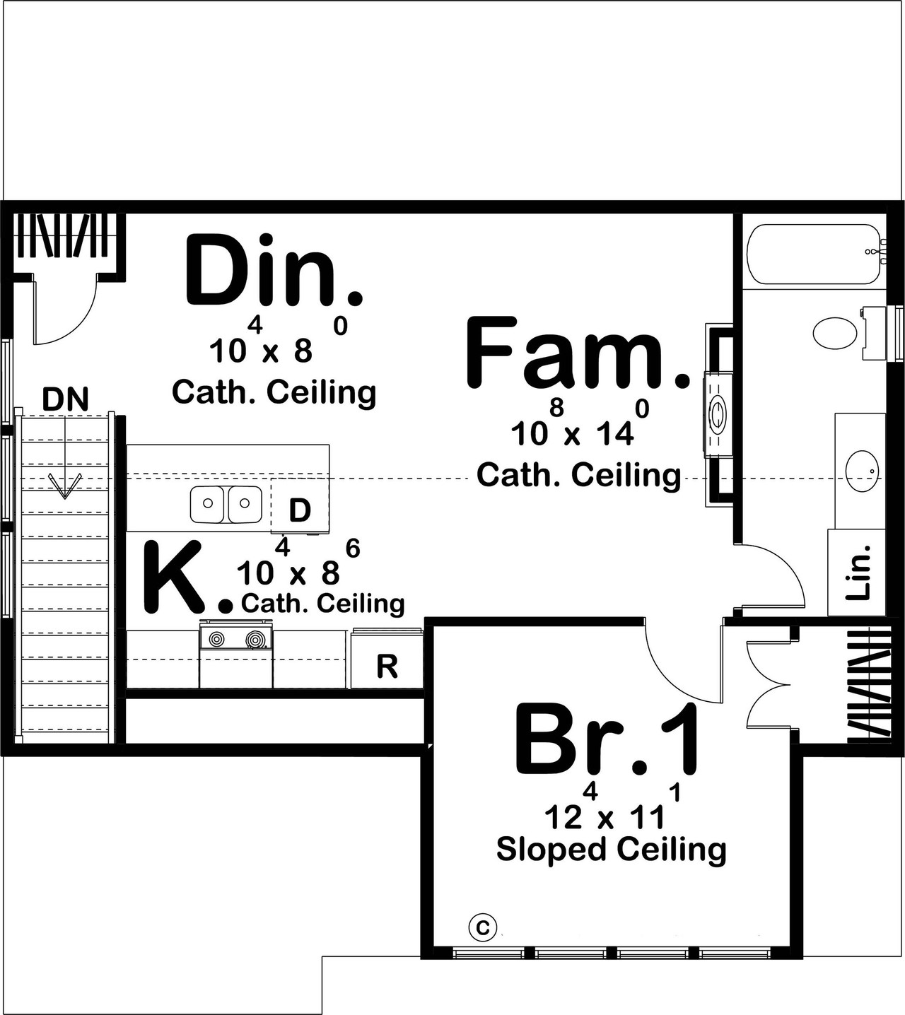 Craftsman House Plan - Colter Bay 64164 - 2nd Floor Plan