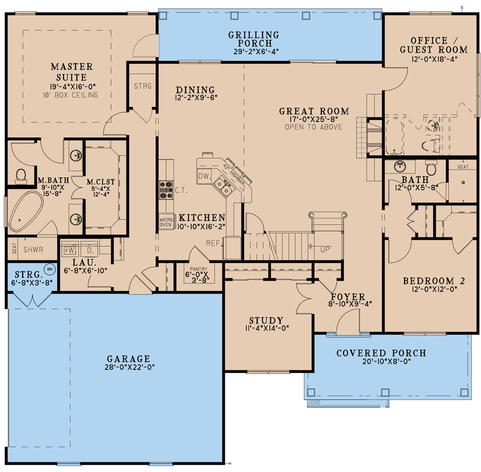 Farmhouse House Plan - White Gables Farm 31596 - 1st Floor Plan