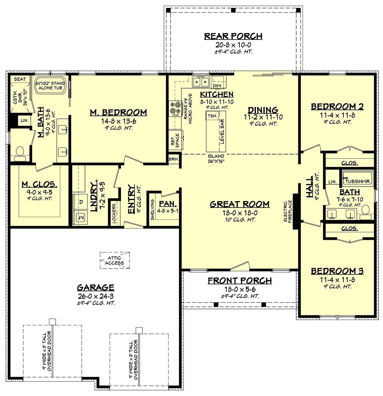 Farmhouse House Plan - Camp Creek 81254 - 1st Floor Plan