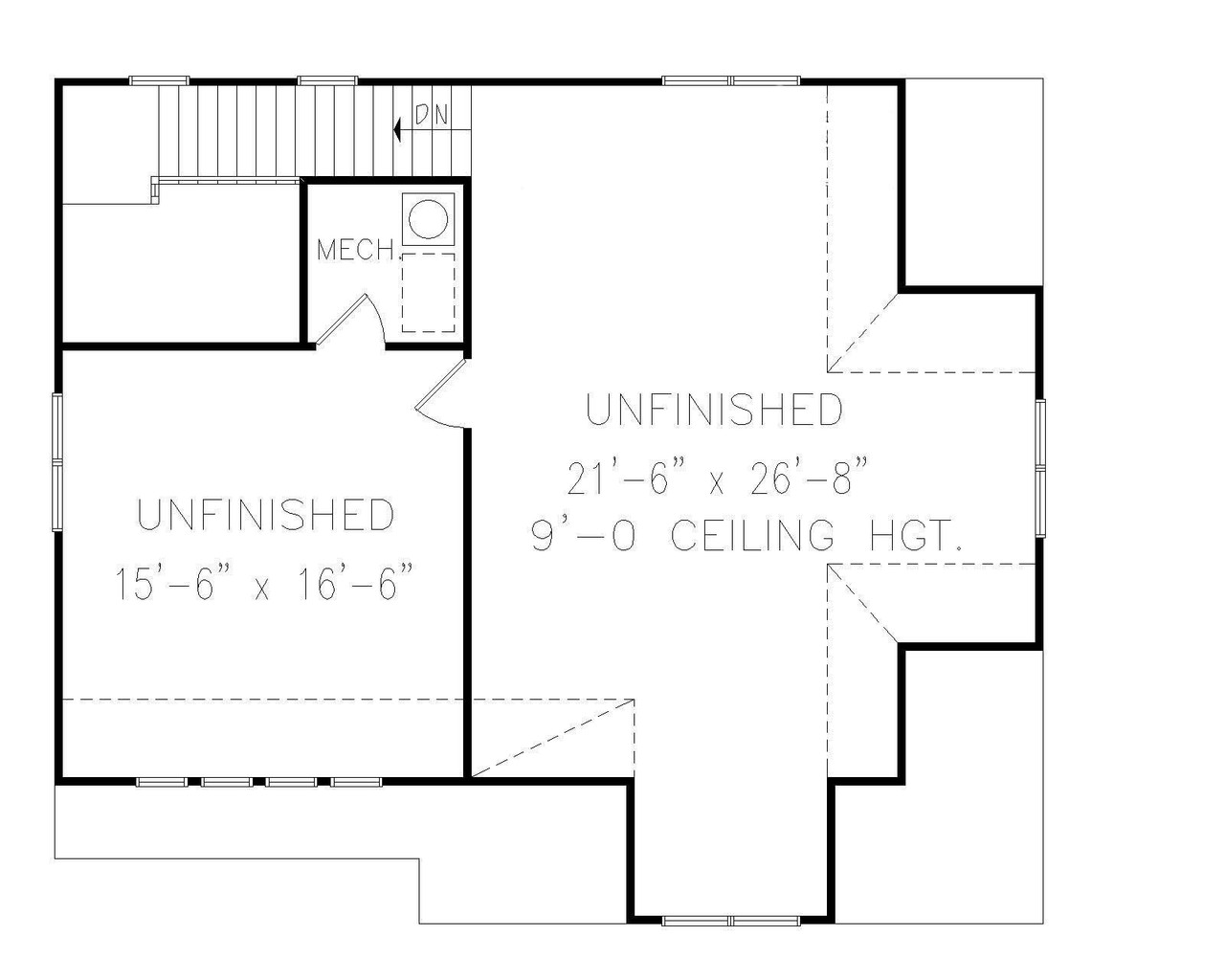 Craftsman House Plan - Amicacola Garage 43462 - 2nd Floor Plan