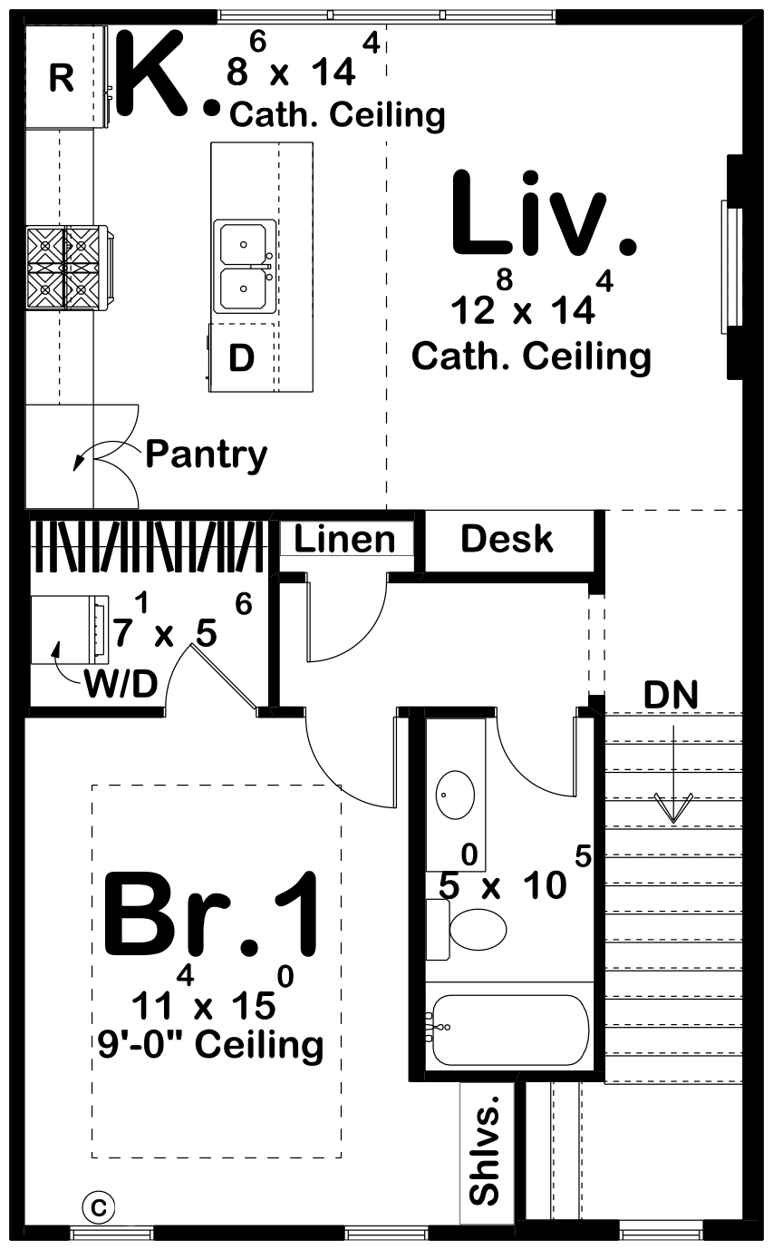Contemporary House Plan - Ambrose Hill 76810 - 2nd Floor Plan