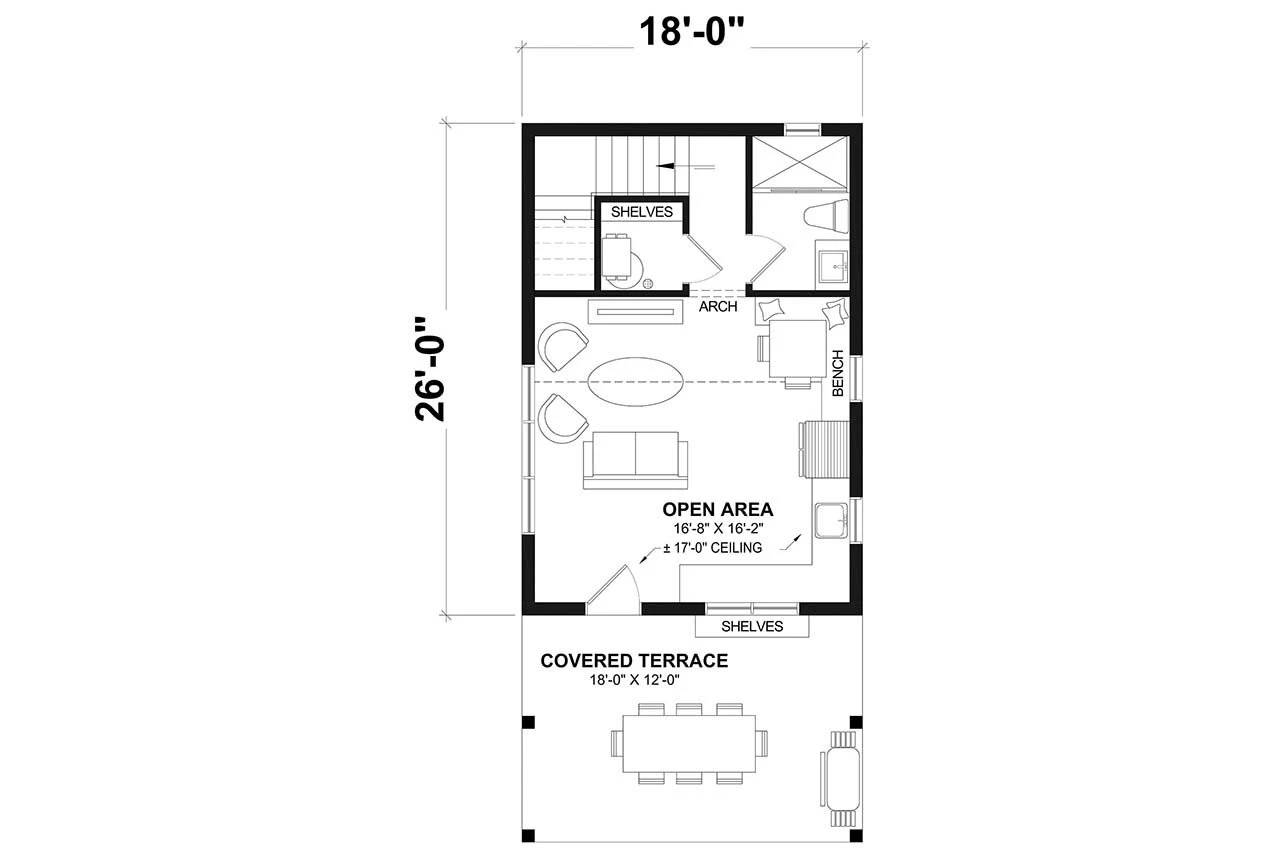 Farmhouse House Plan - Summer 27201 - 1st Floor Plan