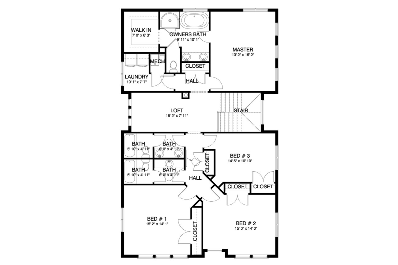 Craftsman House Plan - 65629 - 2nd Floor Plan