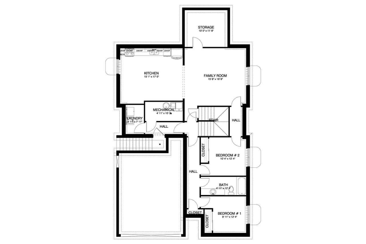 Craftsman House Plan - 65629 - Basement Floor Plan