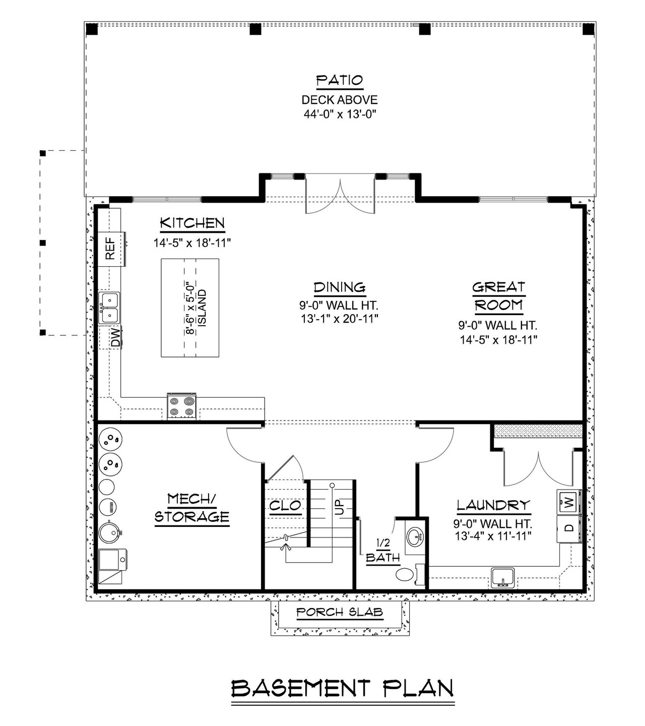Modern House Plan - 38713 - Basement Floor Plan