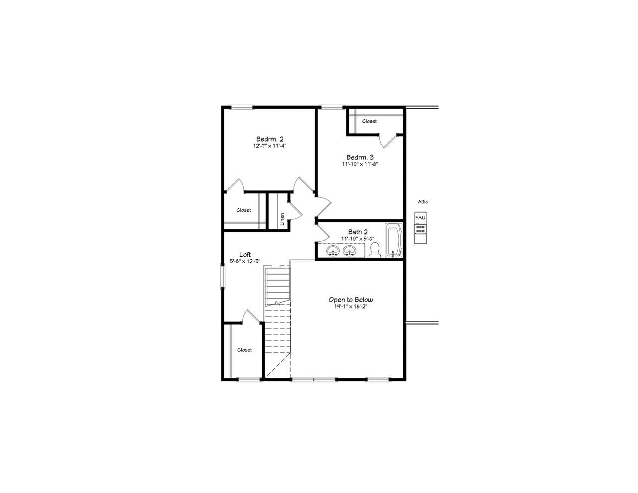 Contemporary House Plan - 41069 - 2nd Floor Plan