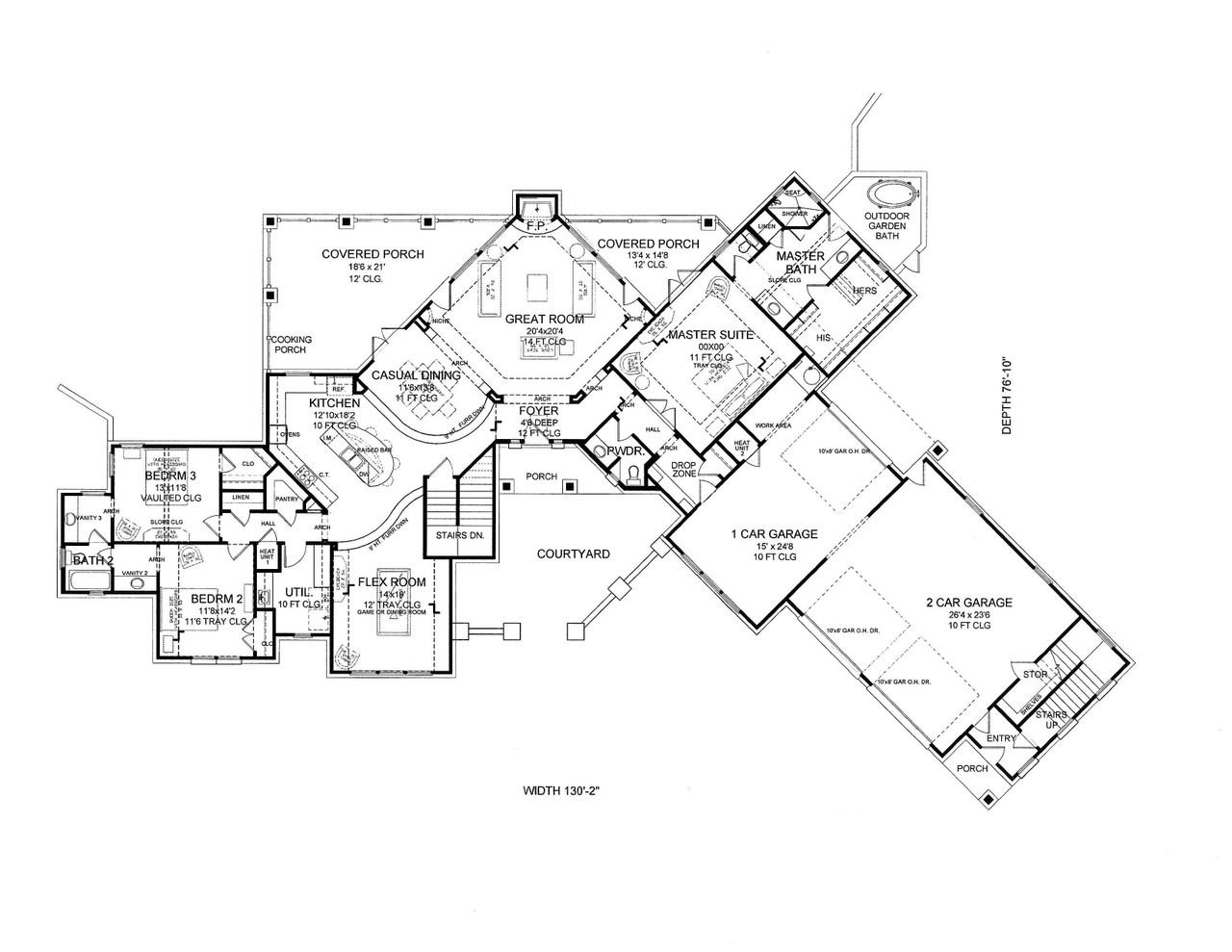 Mediterranean House Plan - Casa De Rev 27465 - 1st Floor Plan