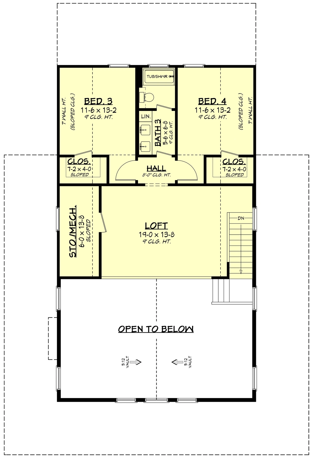 Farmhouse House Plan - Pleasant Hill 46297 - 2nd Floor Plan