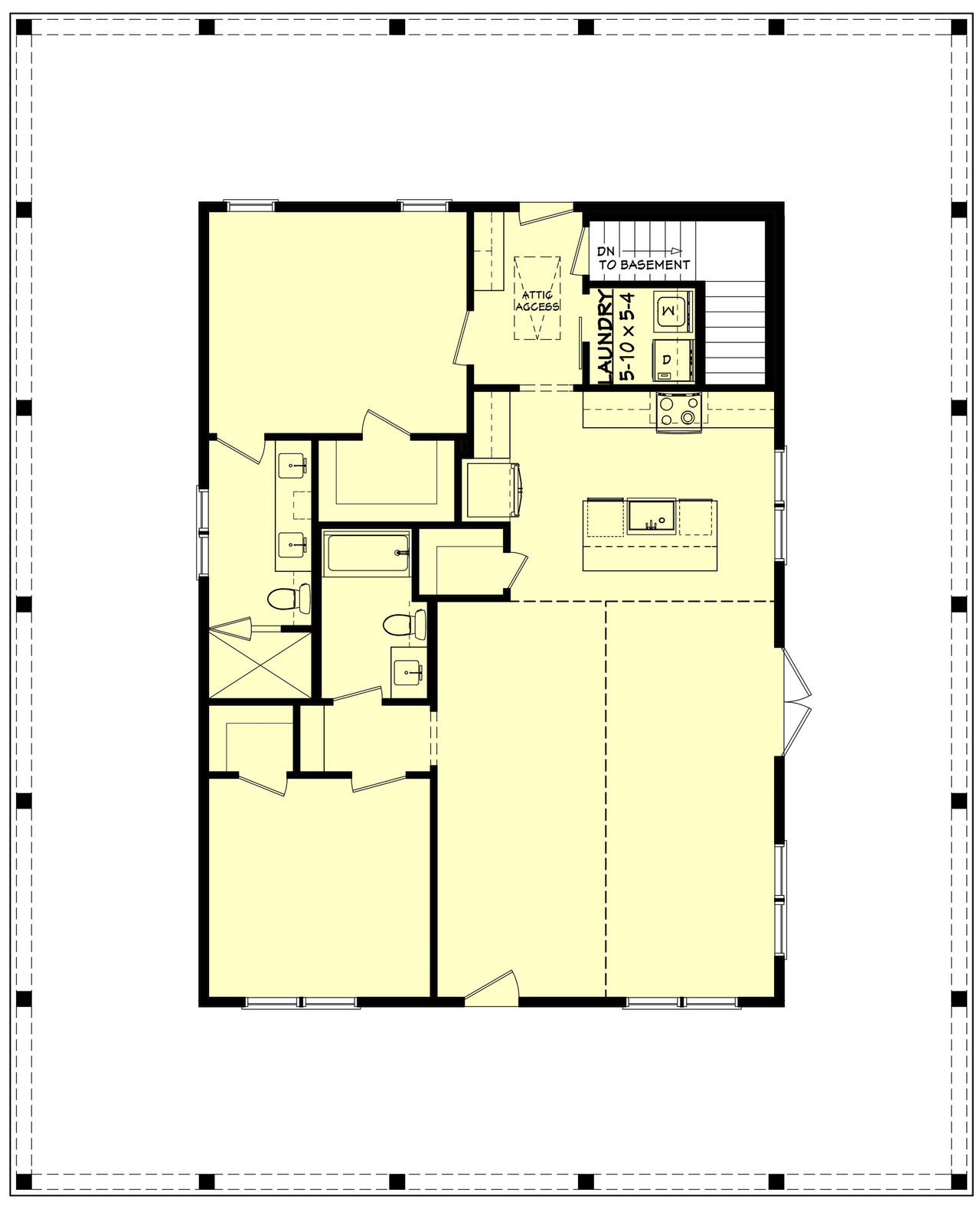 Farmhouse House Plan - Grove Hill 89200 - Optional Floor Plan