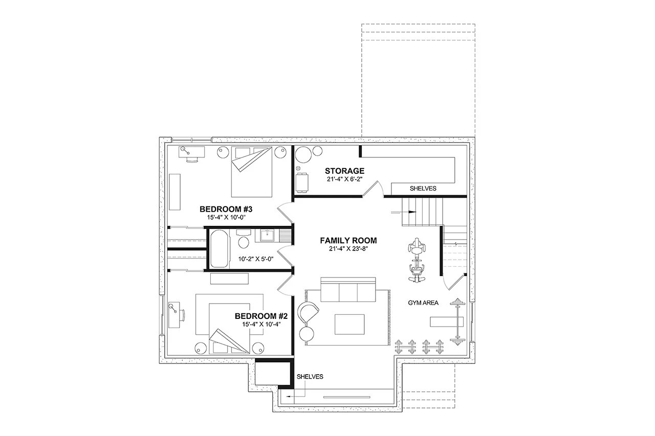 Cottage House Plan - Boston 22179 - Optional Floor Plan