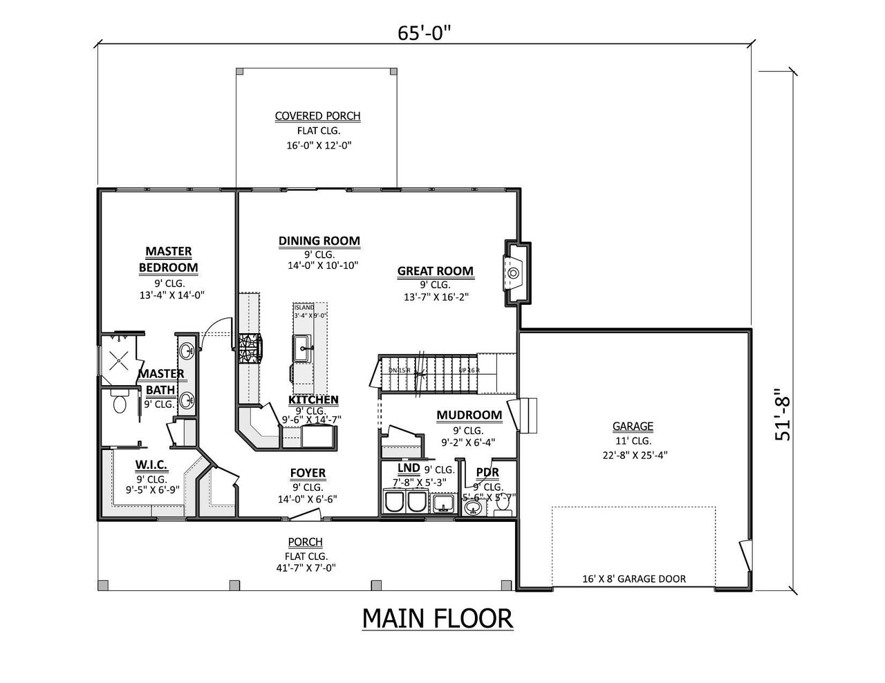 Farmhouse House Plan - 50539 - 1st Floor Plan