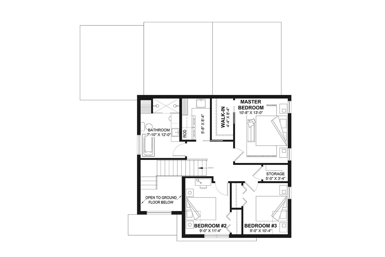 Traditional House Plan - Whitehill 84297 - 2nd Floor Plan