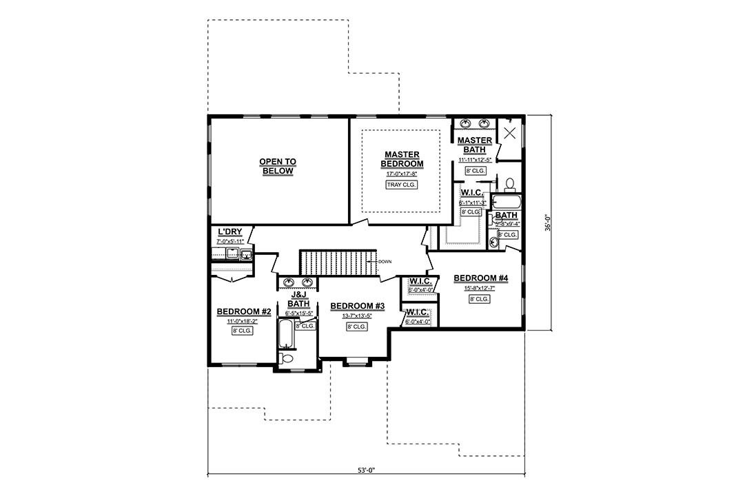 Secondary Image - Farmhouse House Plan - 38999 - 2nd Floor Plan