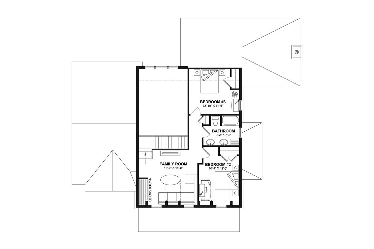 Cottage House Plan - Elliot 51420 - 2nd Floor Plan