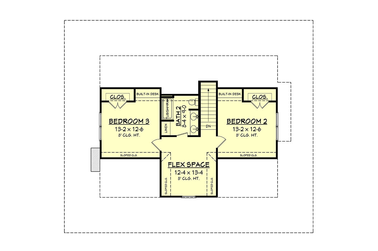 Secondary Image - Southern House Plan - Perkins Lane 19197 - 2nd Floor Plan