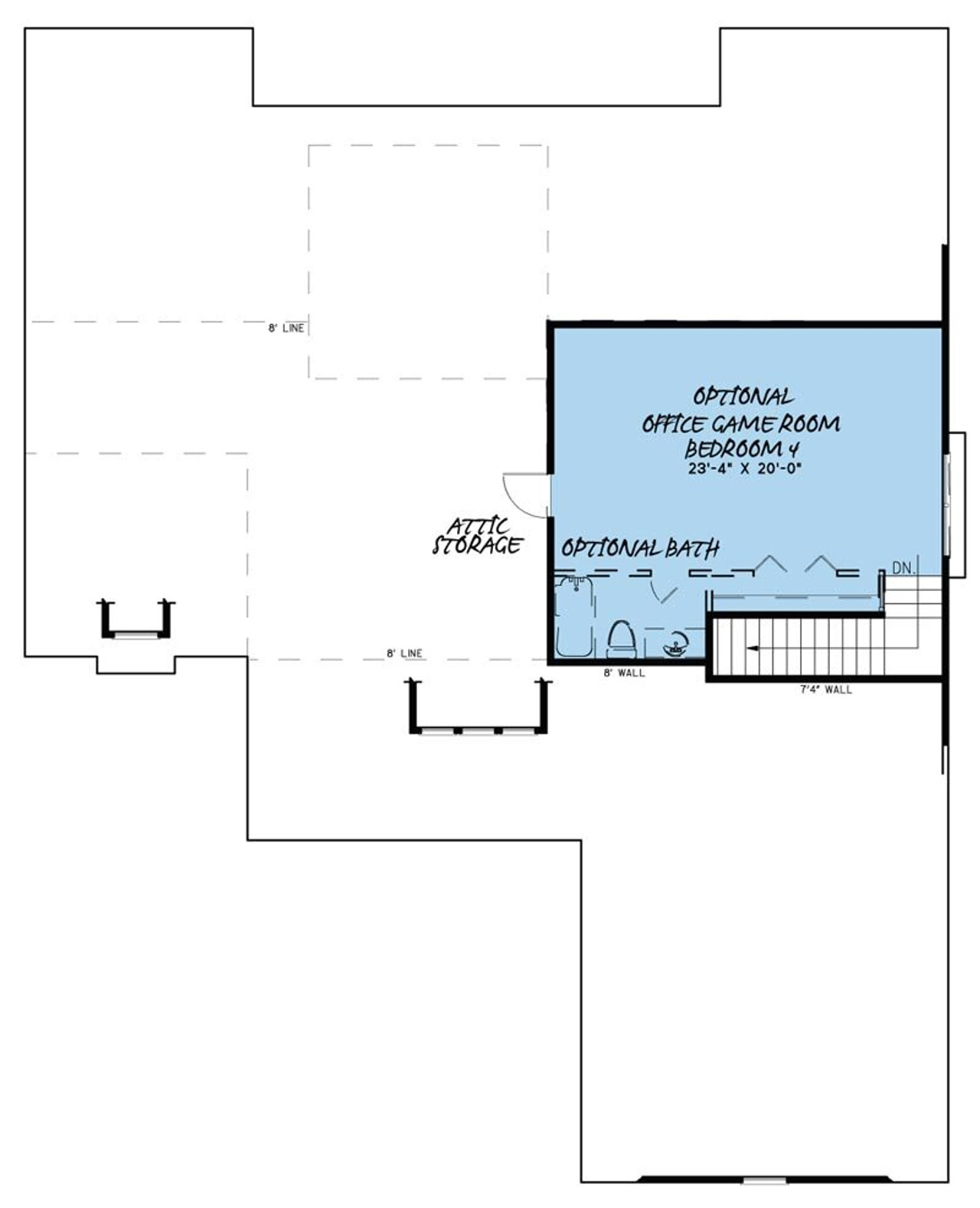 Country House Plan - 5069 Beaufort Place 25516 - Optional Floor Plan