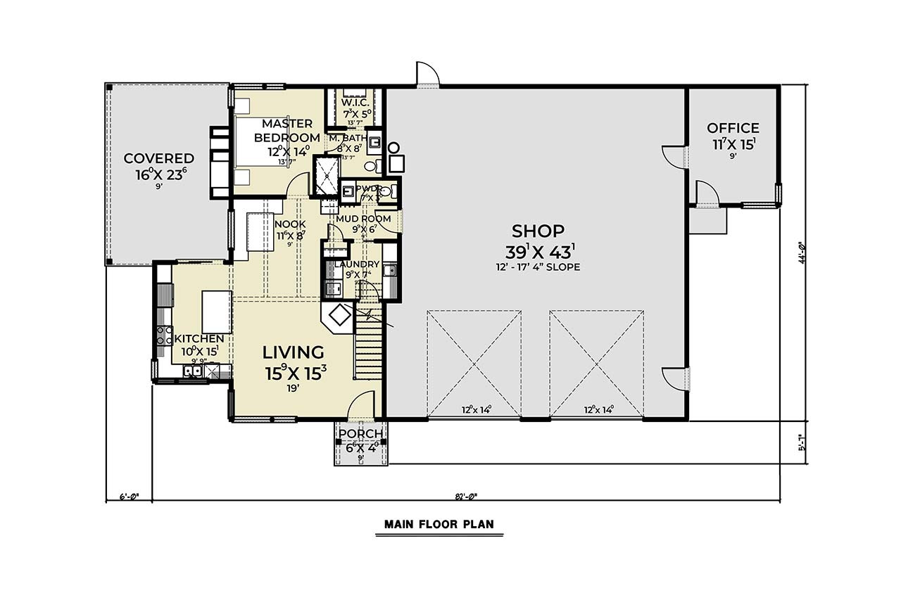 Contemporary House Plan - 83781 - 1st Floor Plan