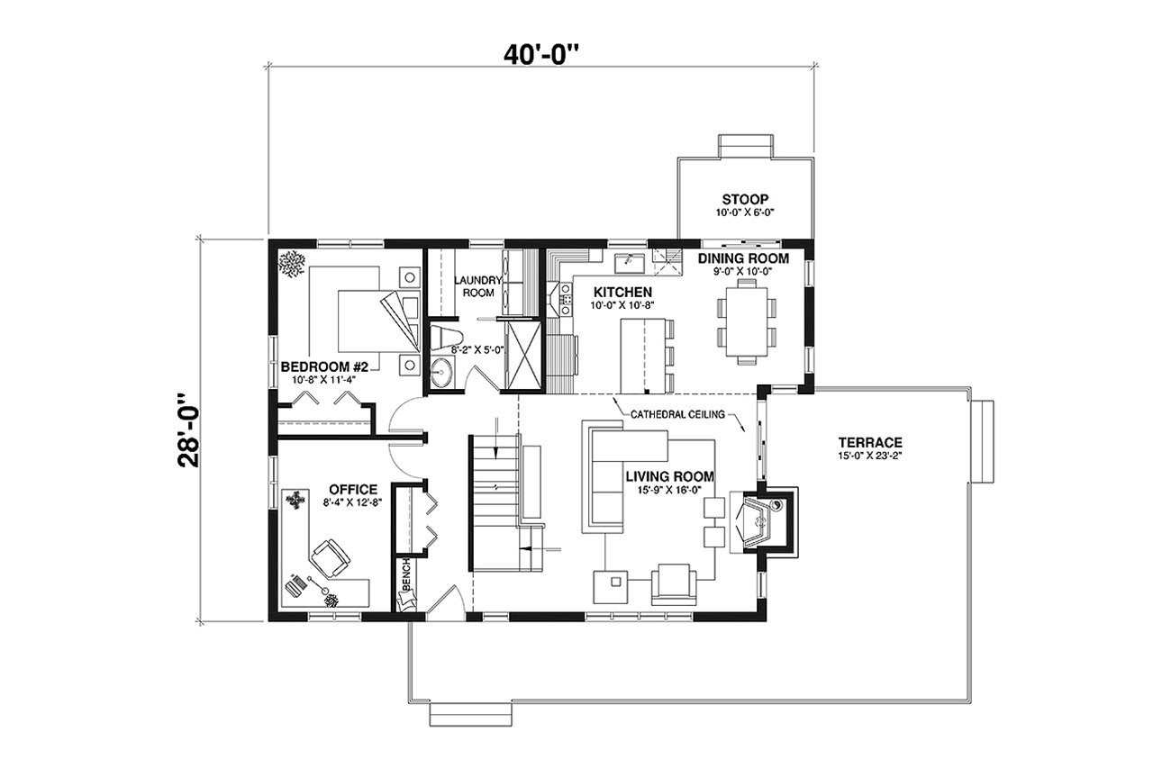 Contemporary House Plan - The Whitespire 35453 - 1st Floor Plan