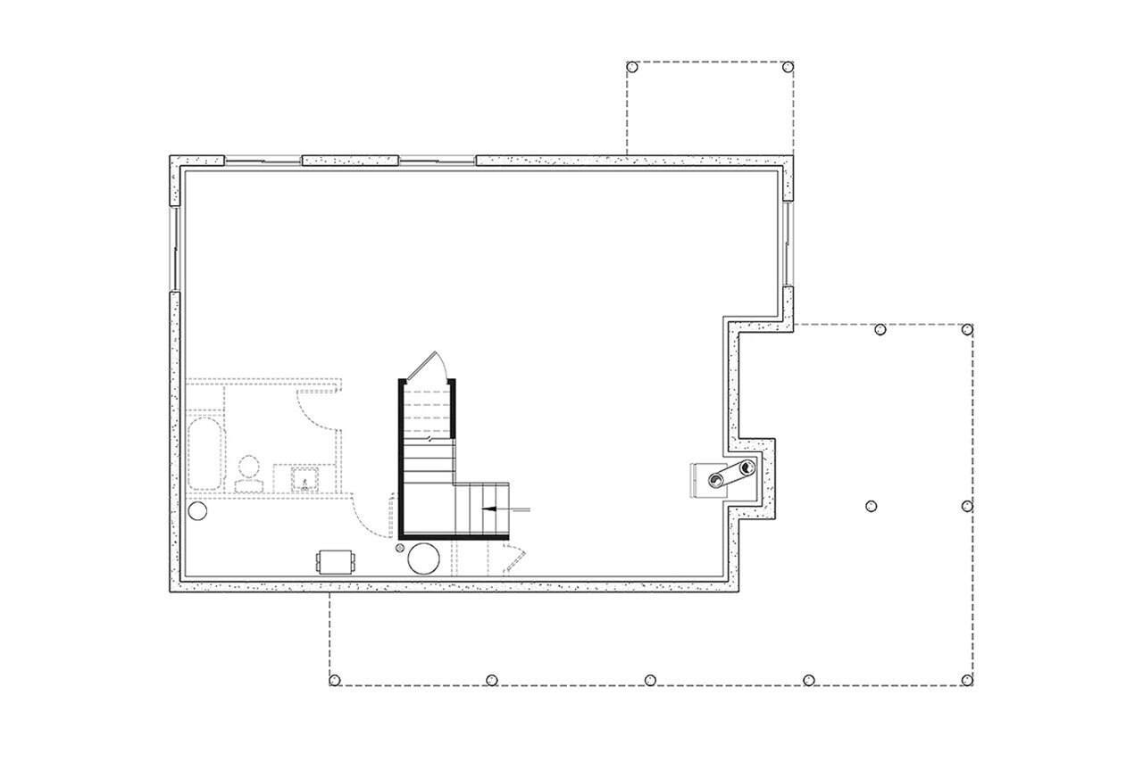 Contemporary House Plan - The Whitespire 35453 - Basement Floor Plan