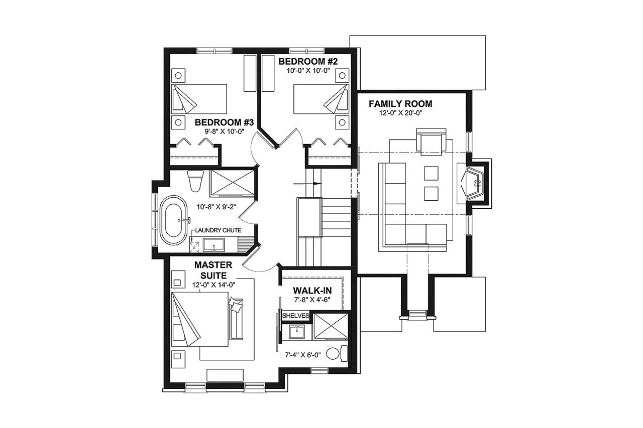 Secondary Image - Traditional House Plan - Italianate 82364 - 2nd Floor Plan